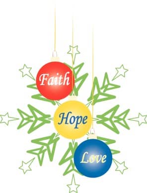 Faith Hope Love Christmas Ornaments