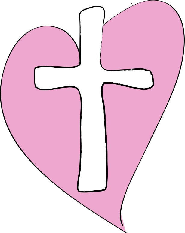 Pink Heart and a Cross