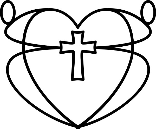 Black and White Graphic Heart