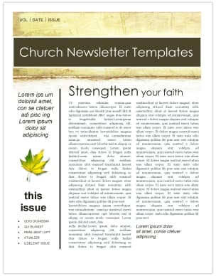 Fall Leaves Church Newsletter Template