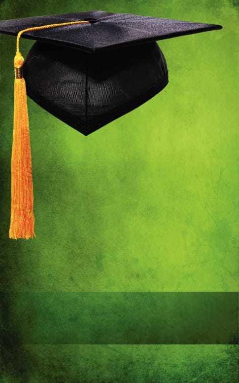 graduation background green