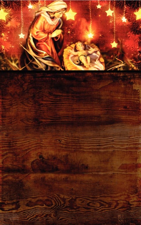 Mary and Baby Jesus Church Bulletin Template