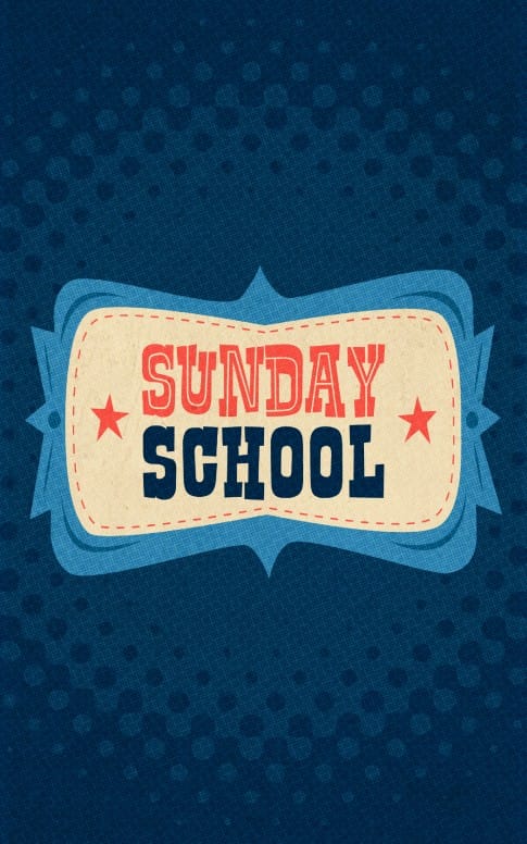 Retro Sunday School Bulletin Cover