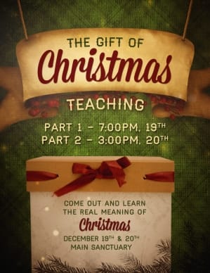 The Gift Christmas Ministry Flyer