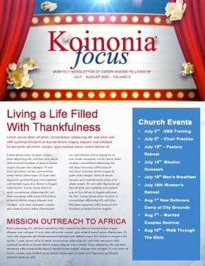At the Movies Church Ministry Newsletter