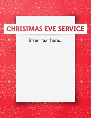 Snowflake Christmas Invitation Ministry Flyer