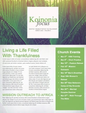 Palm Sunday Hosanna to the King Church Newsletter