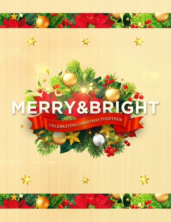 May Your Days Be Merry And Bright Christmas Flyer