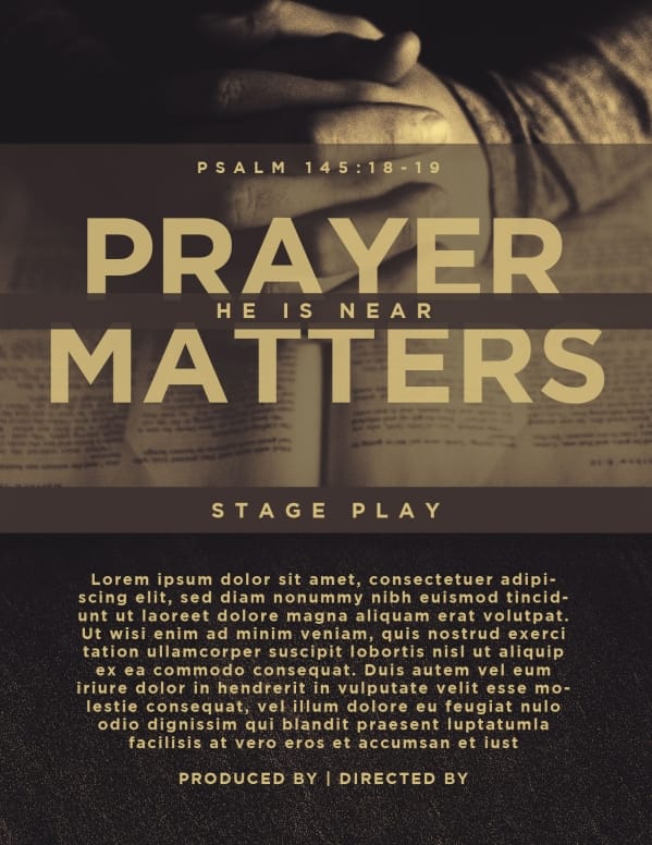 Scripture On Praying Church Flyer