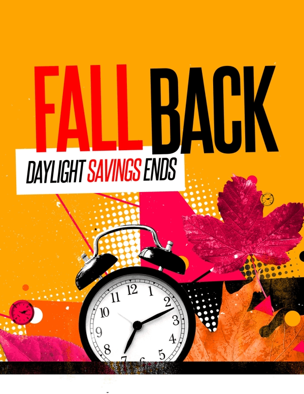 Daylight Savings Time Fall Back Flyer Template