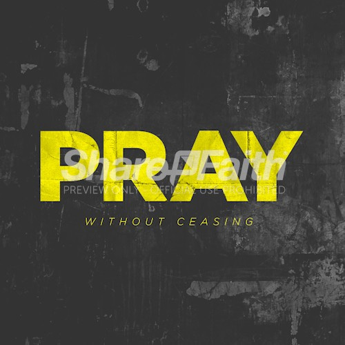 Pray Without Ceasing Social Media Graphic