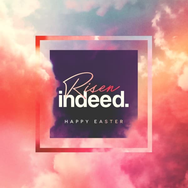 Risen Indeed Easter Service Social Graphic