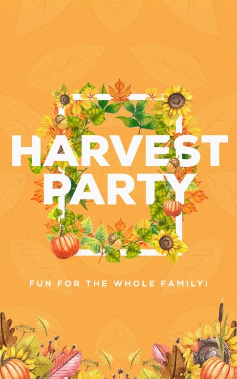 Harvest Party Church Bulletin