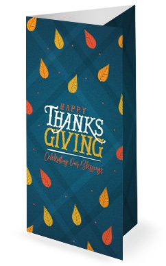 Celebrating Our Blessings Thanksgiving Church Trifold Bulletin