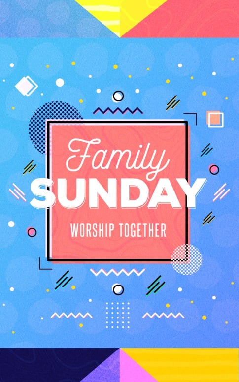 Family Sunday Church Bifold Bulletin