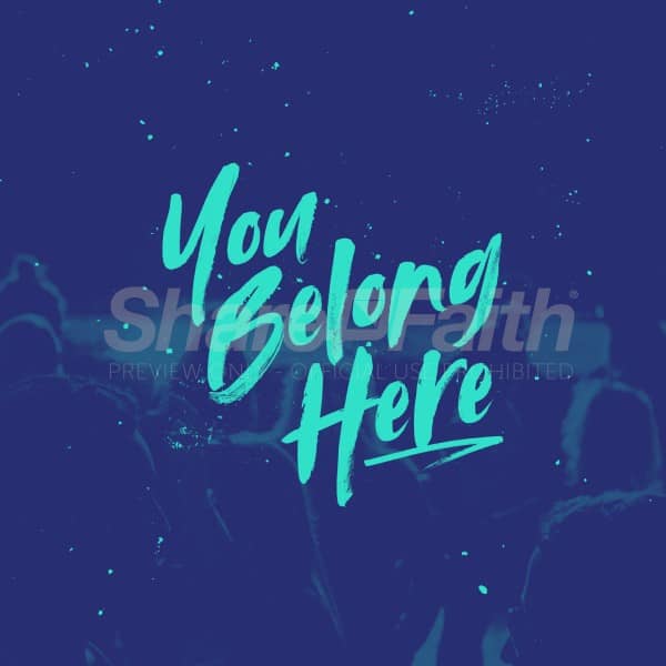 You Belong Here Blue Social Media Graphic