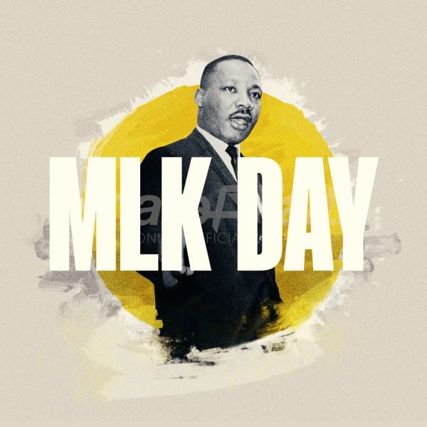 MLK Day Yellow Social Media Graphic