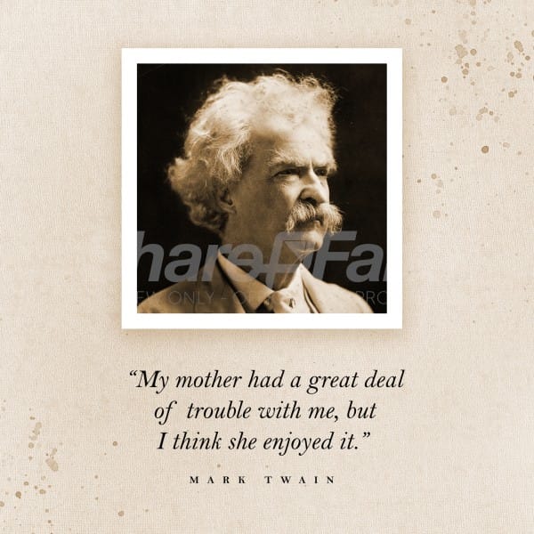 Mark Twain Mother’s Day Quote Social Media Graphic
