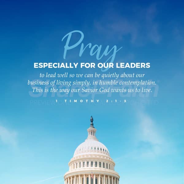 Pray For Leaders Social Media Graphic