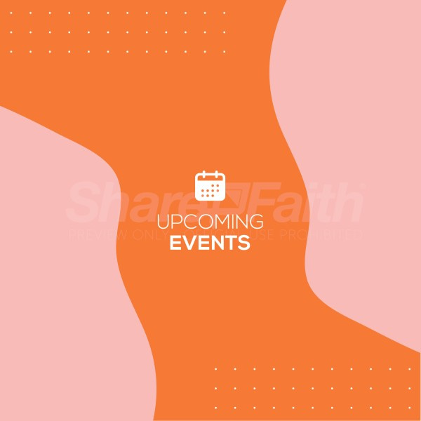Upcoming Events Pink Social Media Graphic