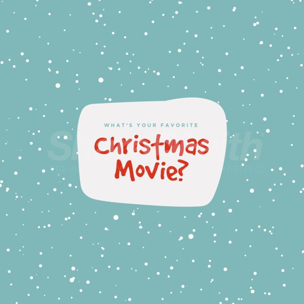 Christmas Movie Teal Social Media Graphic