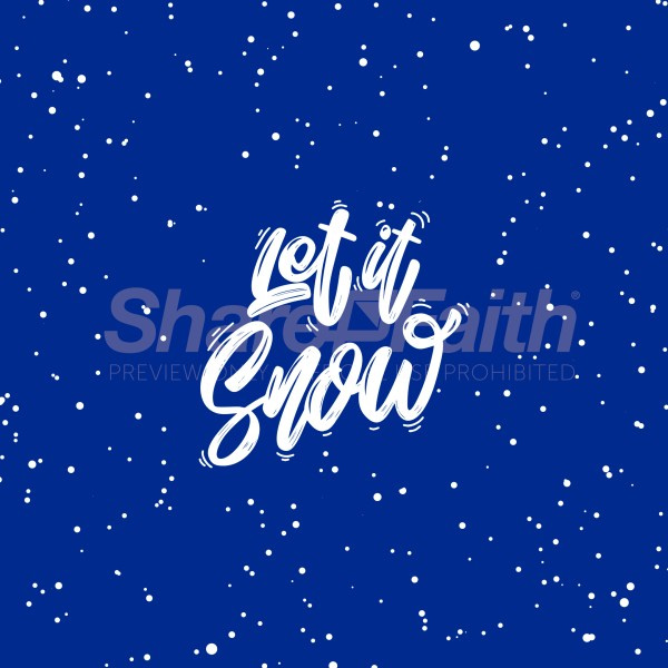 Let It Snow Blue Social Media Graphic