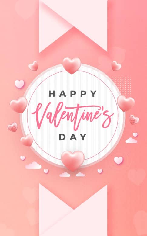 Valentine’s Day Pink Church Bifold Bulletin