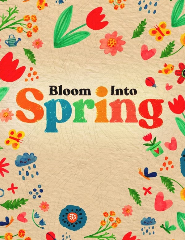 Spring Blooms Church Flyer