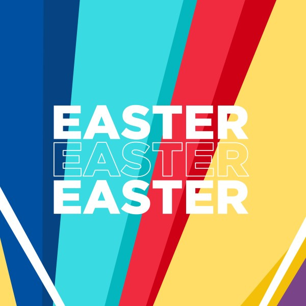 Easter Bright Colors Social Media Graphic