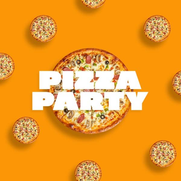 Pizza Party Social Media Graphic