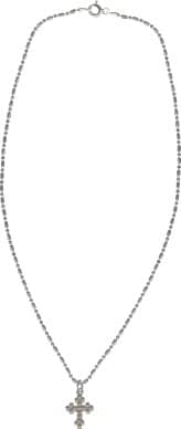 Silver Budded Cross Necklace