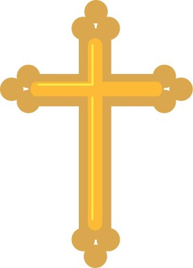 Gold Budded Cross