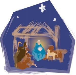 Nativity Scene with Stable Animals