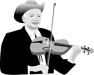 Black and White Country Fiddle Player