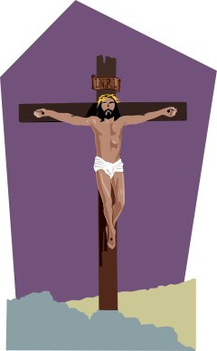 Christ on Cross with INRI inscribed above