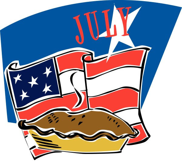 American Flag and Pie in July