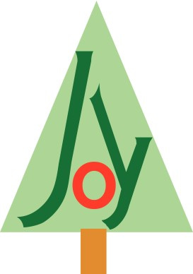 Joy Text on Christmas Tree