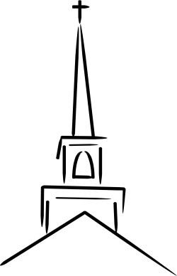 Church Steeple Topped with Cross