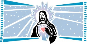 Jesus and the Sacred Heart on Sky Design