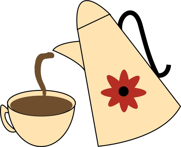 Coffee Carafe with Flower
