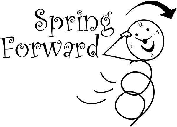 Spring Forward Daylight Savings Stick Figure