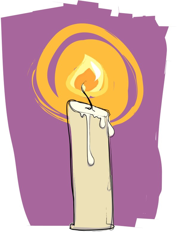 White Advent Candle