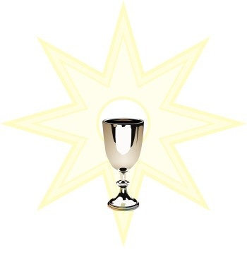 Silver Chalice with Sun Background