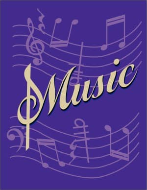 Music Flyer Purple Background