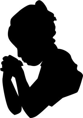 black woman praying silhouette