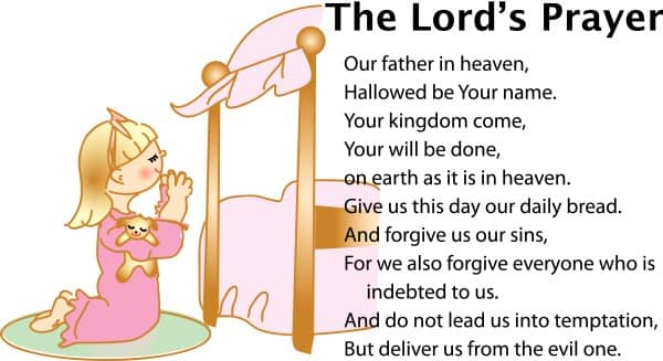 Girl Saying the Lords Prayer