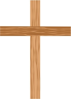 Wooden Cross with Shades of Brown