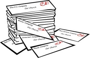 Stack of Church Bills