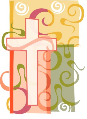 Swirly and Colorful Cross