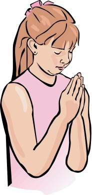 Girl Praying Clipart
